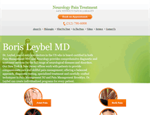 Tablet Screenshot of neurologypaintreatment.com